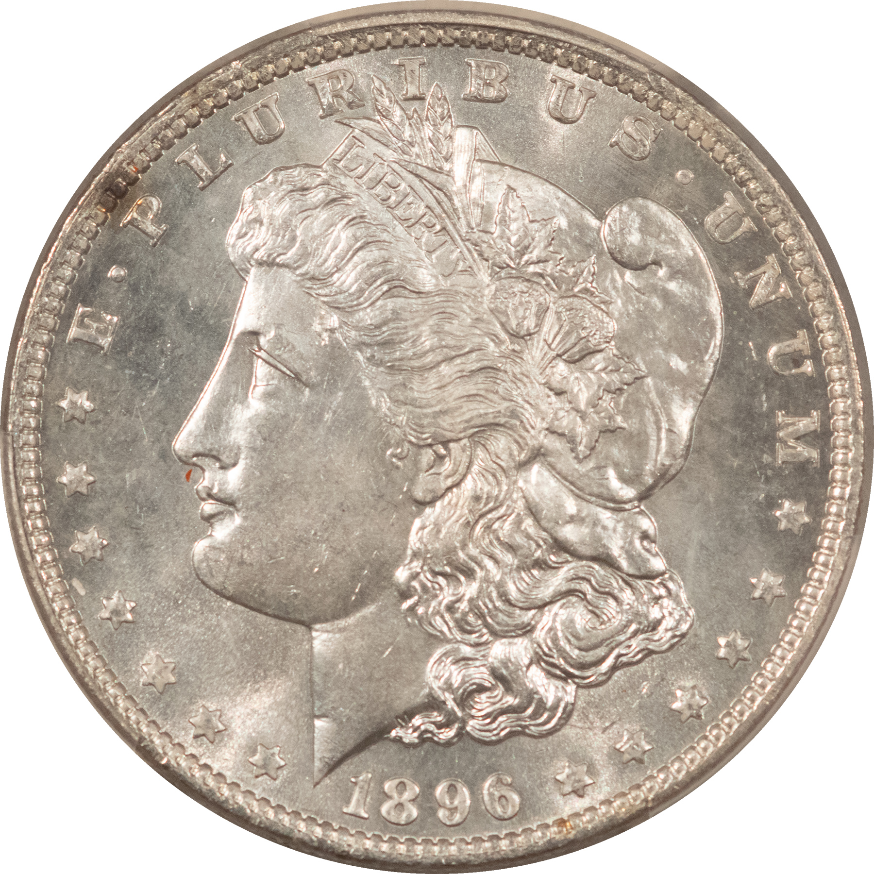 Dollars 1896 $1 MORGAN DOLLAR – PCGS MS-65 Dollars 1896 $1 MORGAN DOLLAR – PCGS MS-65