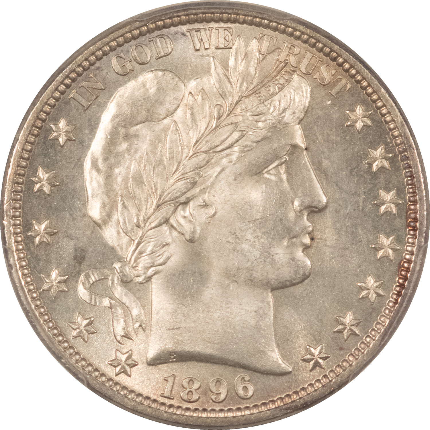 Barber Halves 1896 BARBER HALF DOLLAR PCGS MS-64, BLAZING WHITE! Barber Halves 1896 BARBER HALF DOLLAR PCGS MS-64, BLAZING WHITE!
