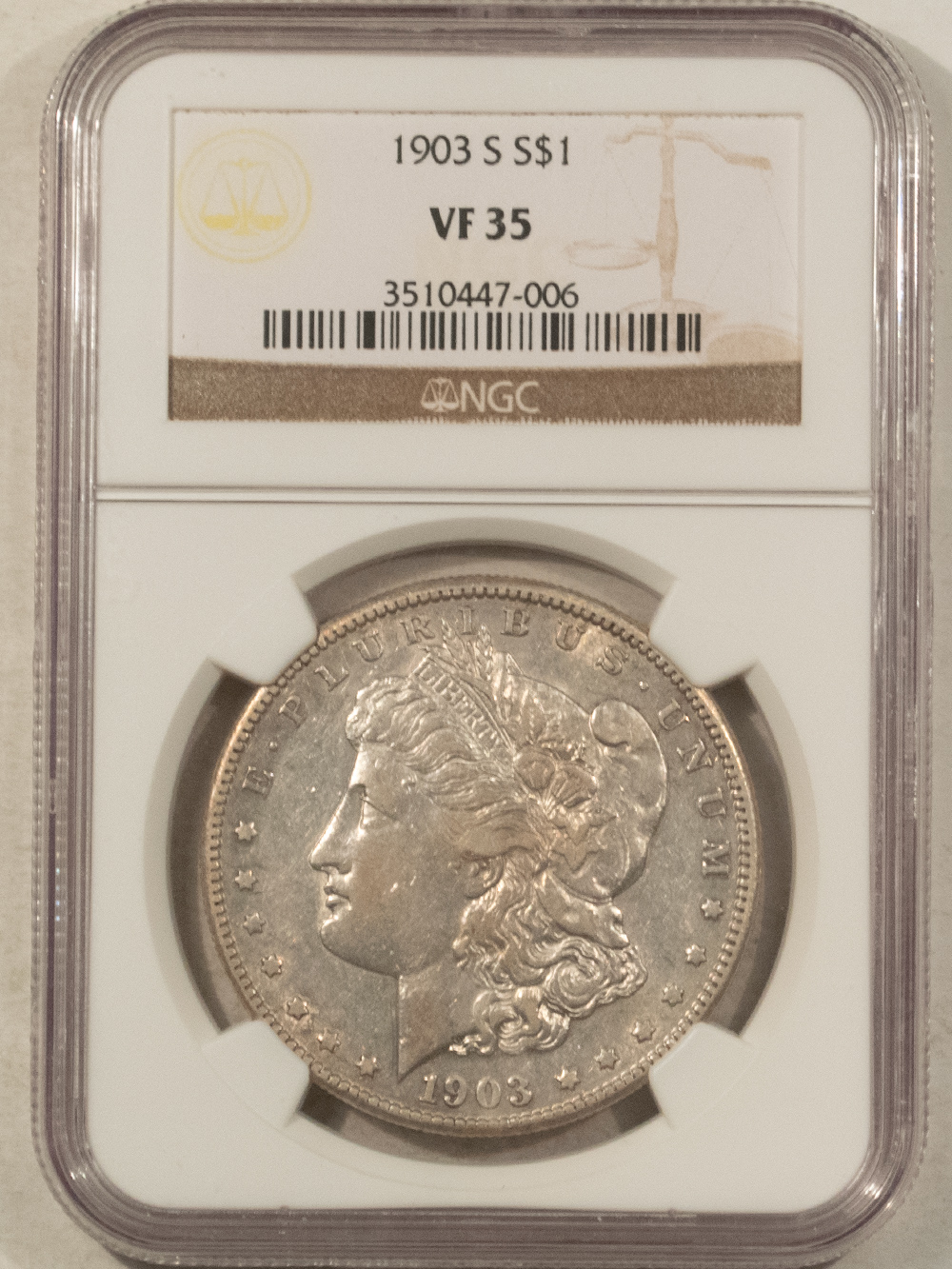 Dollars 1903-S $1 MORGAN DOLLAR – NGC VF-35 Dollars 1903-S $1 MORGAN DOLLAR – NGC VF-35