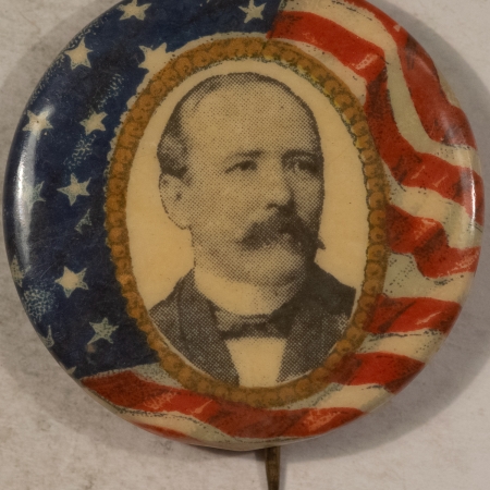 New Store Items 1904 ALTON PARKER 1 1/4″ CELLULOID CAMPAIGN BUTTON-COLORFUL, GRAPHIC & NEAR-MINT
