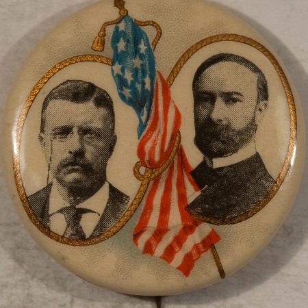 New Store Items 1904 ROOSEVELT-FAIRBANKS 1 1/4″ CELLULOID JUGATE CAMPAIGN BUTTON-GRAPHIC & MINT!