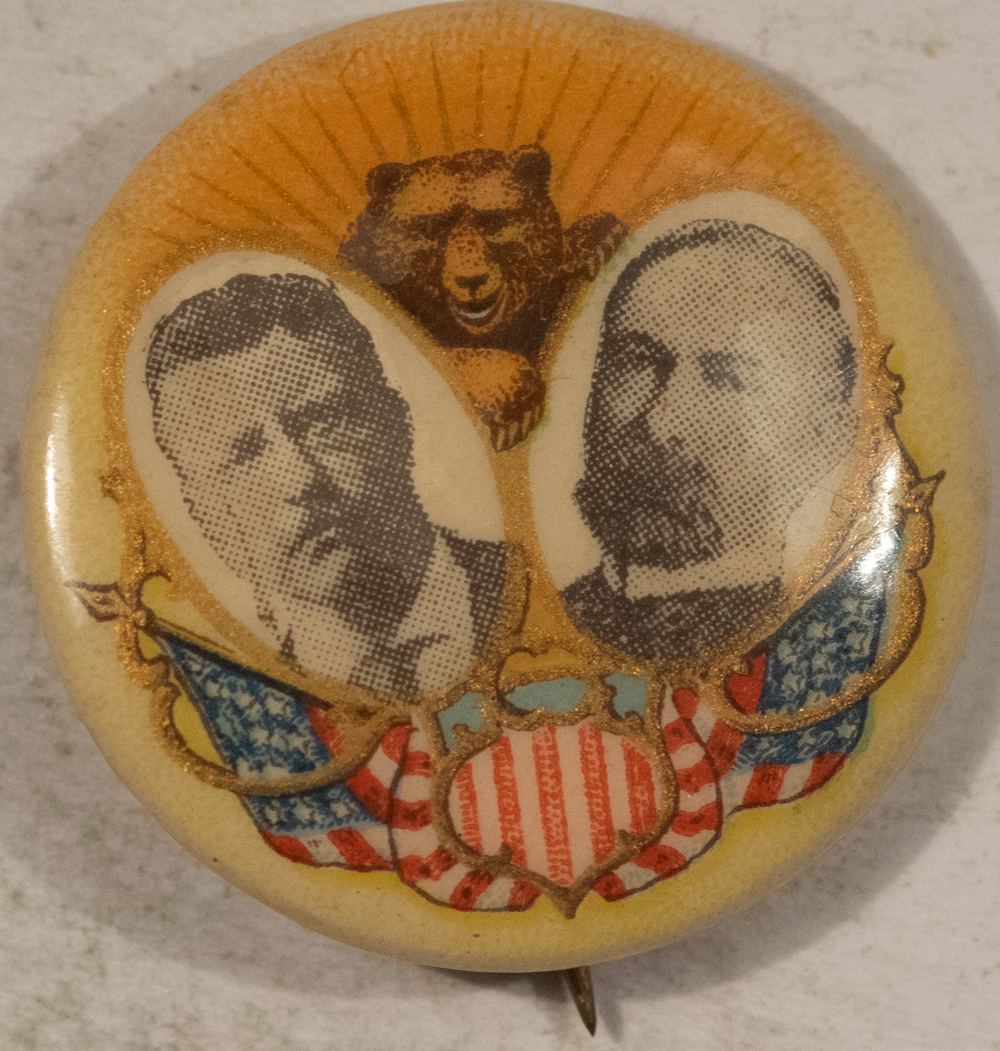 New Store Items RARE 1904 7/8″ ROOSEVELT-FAIRBANKS JUGATE CAMPAIGN BUTTON, CALIFORNIA BEAR-MINT! New Store Items RARE 1904 7/8″ ROOSEVELT-FAIRBANKS JUGATE CAMPAIGN BUTTON, CALIFORNIA BEAR-MINT!