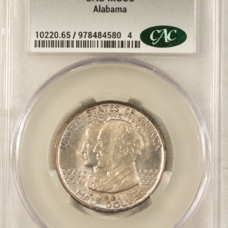 CAC Approved Coins 1921 ALABAMA COMMEMORATIVE HALF DOLLAR CACG MS-65 PREMIUM QUALITY! CAC APPROVED!