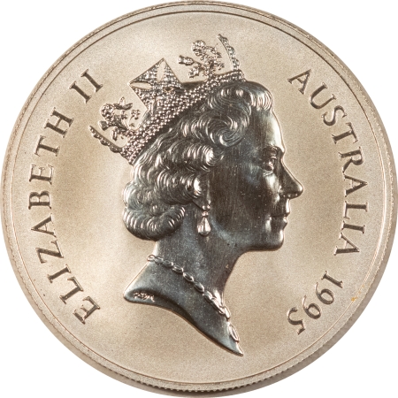 Bullion 1995 AUSTRALIA $1 1 OZ SILVER KANGAROO – PROOF-LIKE BRILLIANT UNCIRCULATED!