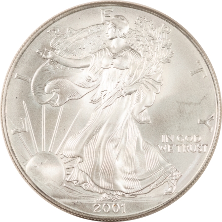 American Silver Eagles 2001 $1 AMERICAN SILVER EAGLE, 1 OZ .999 – GEM BRILLIANT UNCIRCULATED!