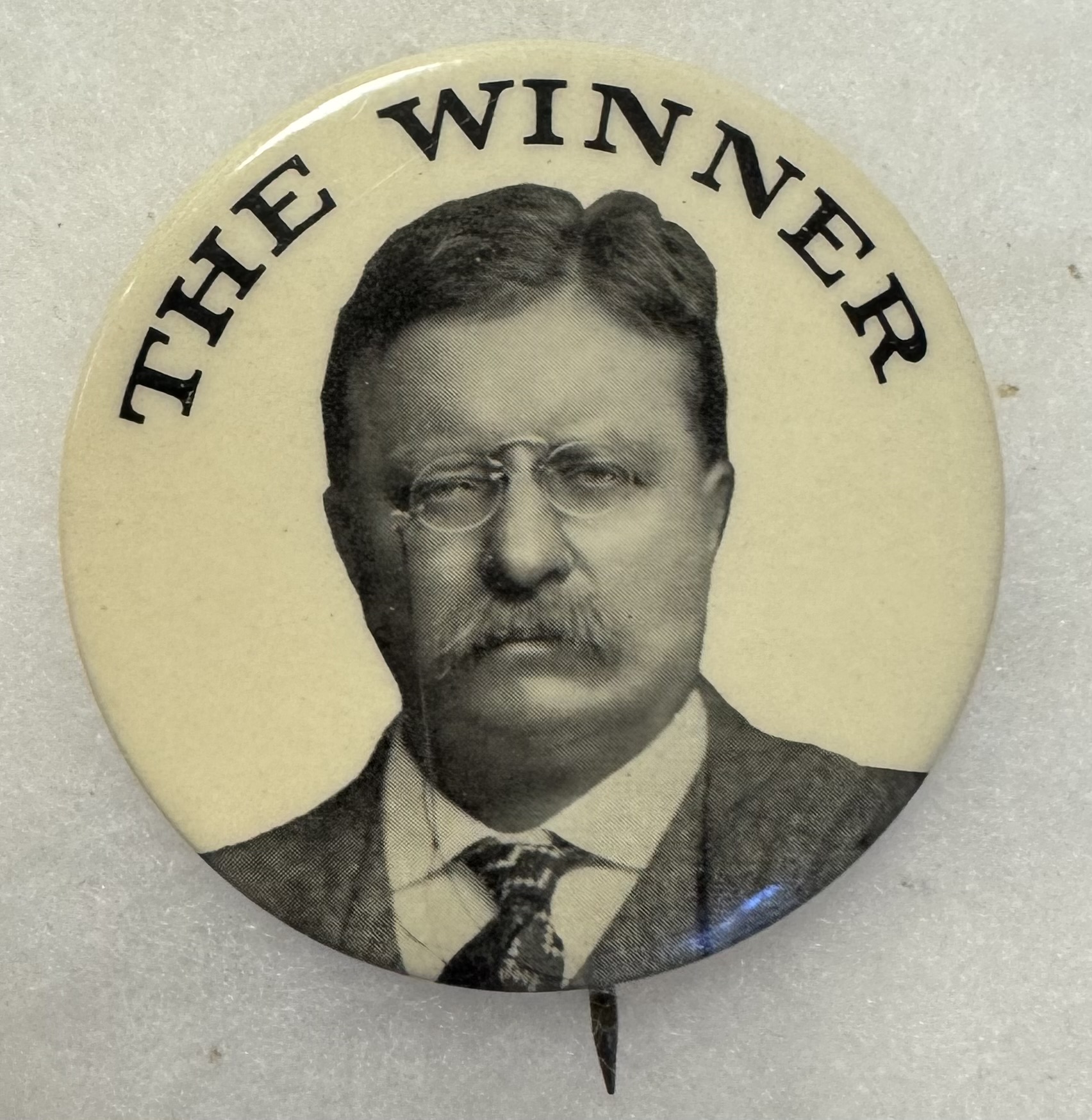 New Store Items 1912 TEDDY ROOSEVELT 2 1/8″ “THE WINNER” CAMPAIGN BUTTON, NR-MINT & A CLASSIC! New Store Items 1912 TEDDY ROOSEVELT 2 1/8″ “THE WINNER” CAMPAIGN BUTTON, NR-MINT & A CLASSIC!