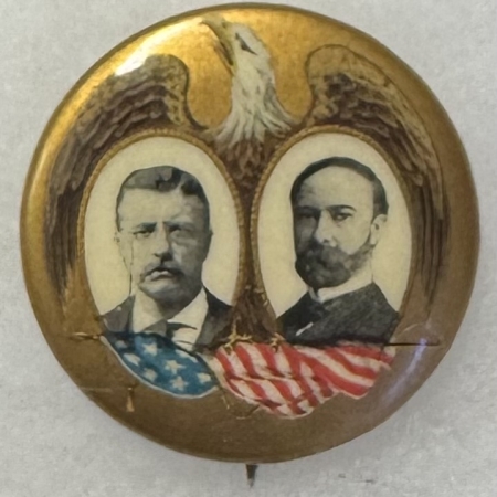 New Store Items 1904 ROOSEVELT-FAIRBANKS 1 1/4″ CELLULOID JUGATE CAMPAIGN BUTTON-GRAPHIC & MINT!