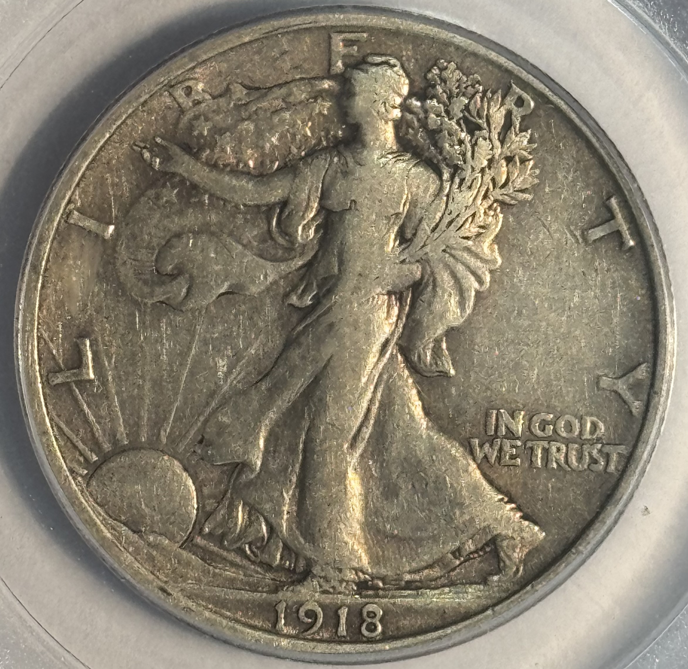 Half Dollars 1918 WALKING LIBERTY HALF DOLLAR – PCGS VF-30, NICE & WHOLESOME! Half Dollars 1918 WALKING LIBERTY HALF DOLLAR – PCGS VF-30, NICE & WHOLESOME!