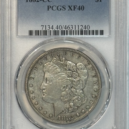 Dollars 1882-CC $1 MORGAN DOLLAR – PCGS XF-40, CARSON CITY!