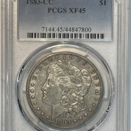 Dollars 1883-CC $1 MORGAN DOLLAR – PCGS XF-45, CARSON CITY!
