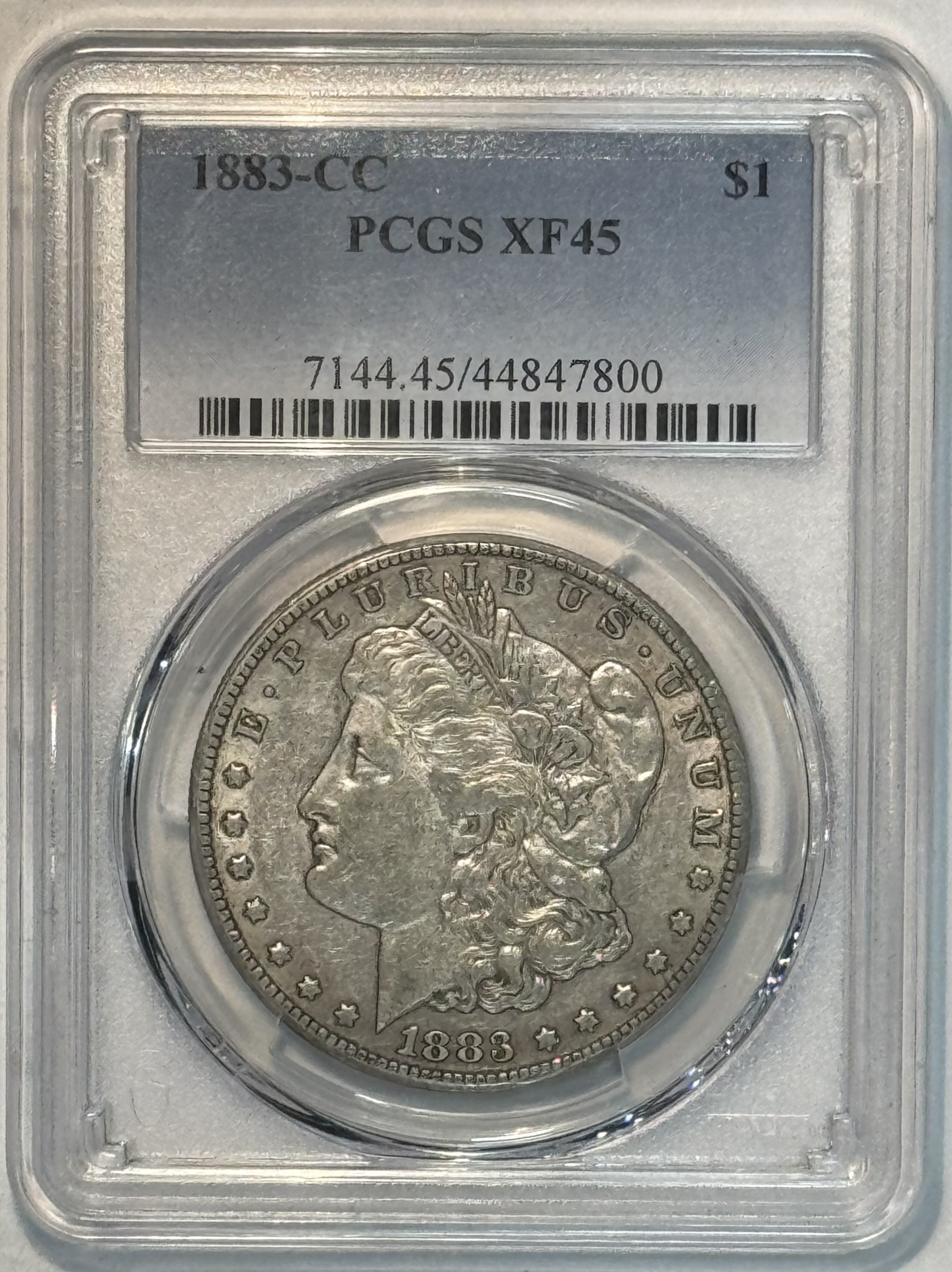 Dollars 1883-CC $1 MORGAN DOLLAR – PCGS XF-45, CARSON CITY! Dollars 1883-CC $1 MORGAN DOLLAR – PCGS XF-45, CARSON CITY!