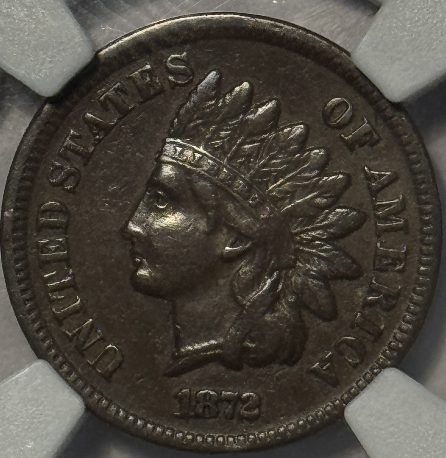 Indian 1872 INDIAN CENT – NGC VF-35 BN, PERFECT CIRC! Indian 1872 INDIAN CENT – NGC VF-35 BN, PERFECT CIRC!