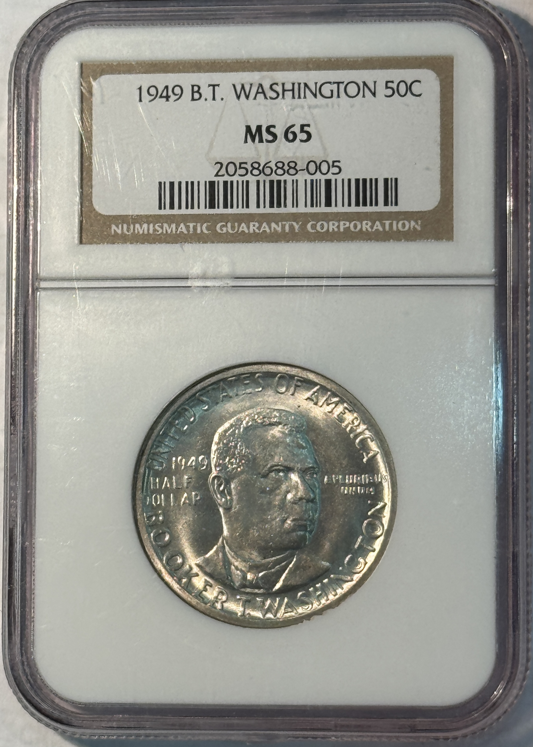 Early Commems 1949 BOOKER T WASHINGTON COMMEMORATIVE HALF DOLLAR – NGC MS-65, WHITE GEM! Early Commems 1949 BOOKER T WASHINGTON COMMEMORATIVE HALF DOLLAR – NGC MS-65, WHITE GEM!