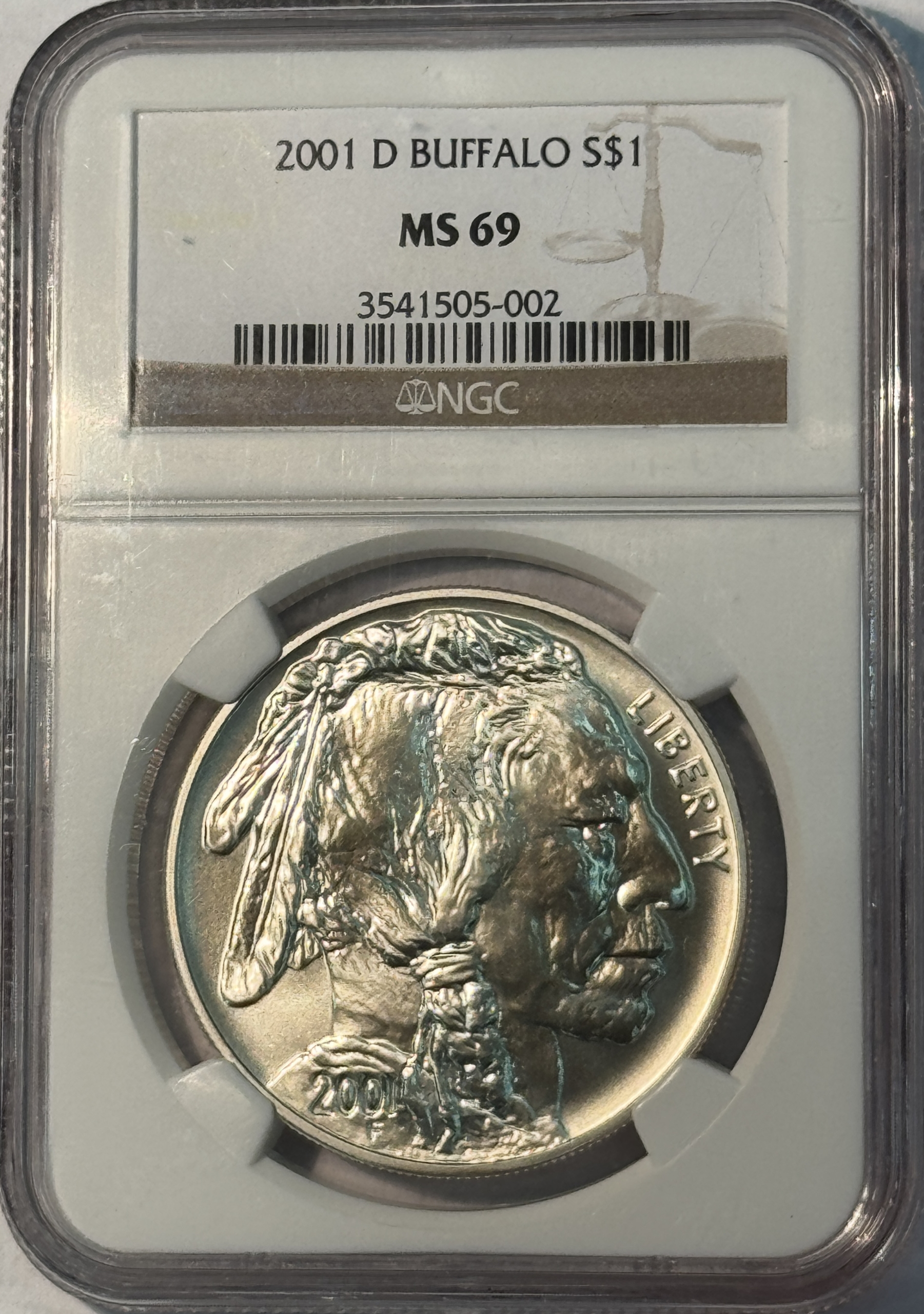 American Gold Eagles, Buffaloes, & Liberty Series 2001-D $1 AMERICAN SILVER BUFFALO 1 OZ .999 – NGC MS-69 American Gold Eagles, Buffaloes, & Liberty Series 2001-D $1 AMERICAN SILVER BUFFALO 1 OZ .999 – NGC MS-69
