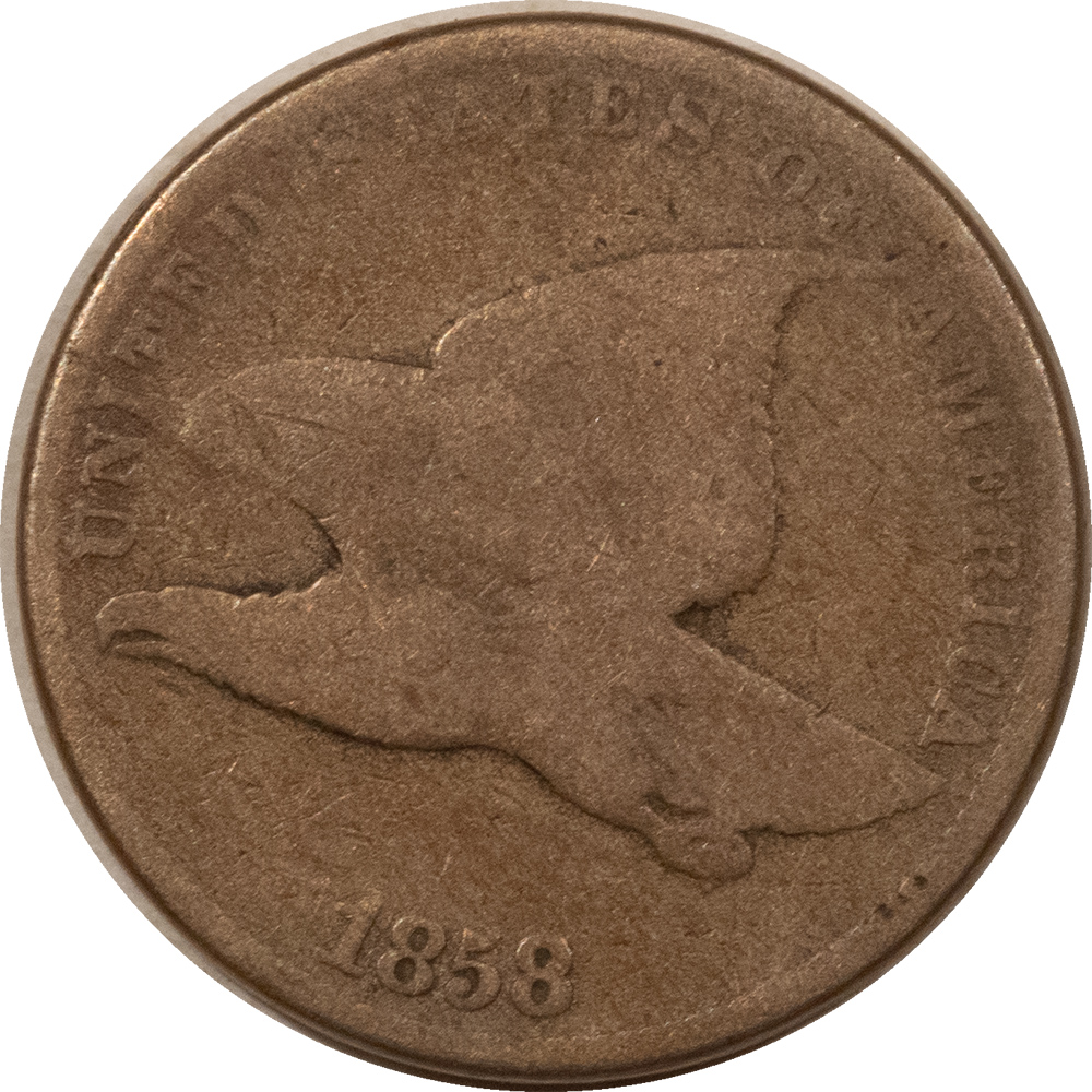 Flying Eagle 1858 FLYING EAGLE CENT SMALL LETTERS – PLEASING CIRCULATED EXAMPLE! Flying Eagle 1858 FLYING EAGLE CENT SMALL LETTERS – PLEASING CIRCULATED EXAMPLE!