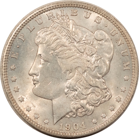 Dollars 1904-O $1 MORGAN DOLLAR – UNCIRCULATED, LOOKS CHOICE+ PRISTINE!
