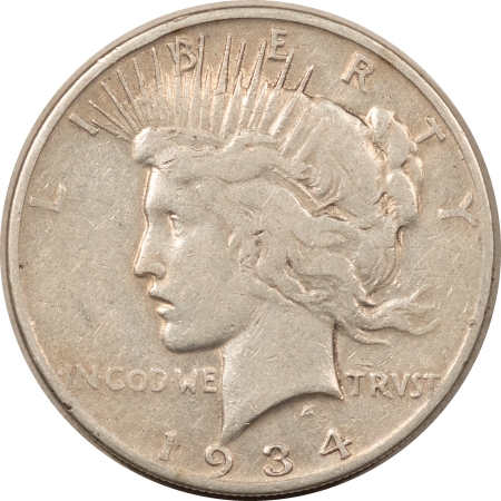 Dollars 1934-S $1 PEACE DOLLAR – CIRCULATED!