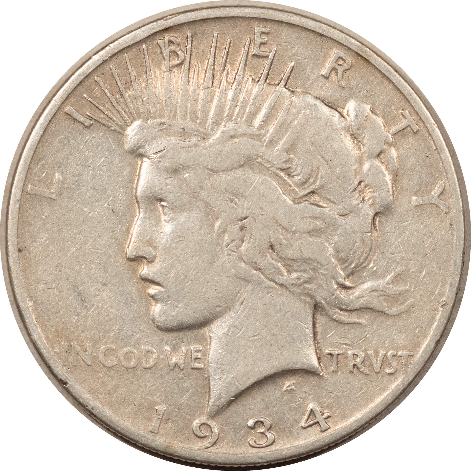 Dollars 1934-S $1 PEACE DOLLAR – CIRCULATED! Dollars 1934-S $1 PEACE DOLLAR – CIRCULATED!
