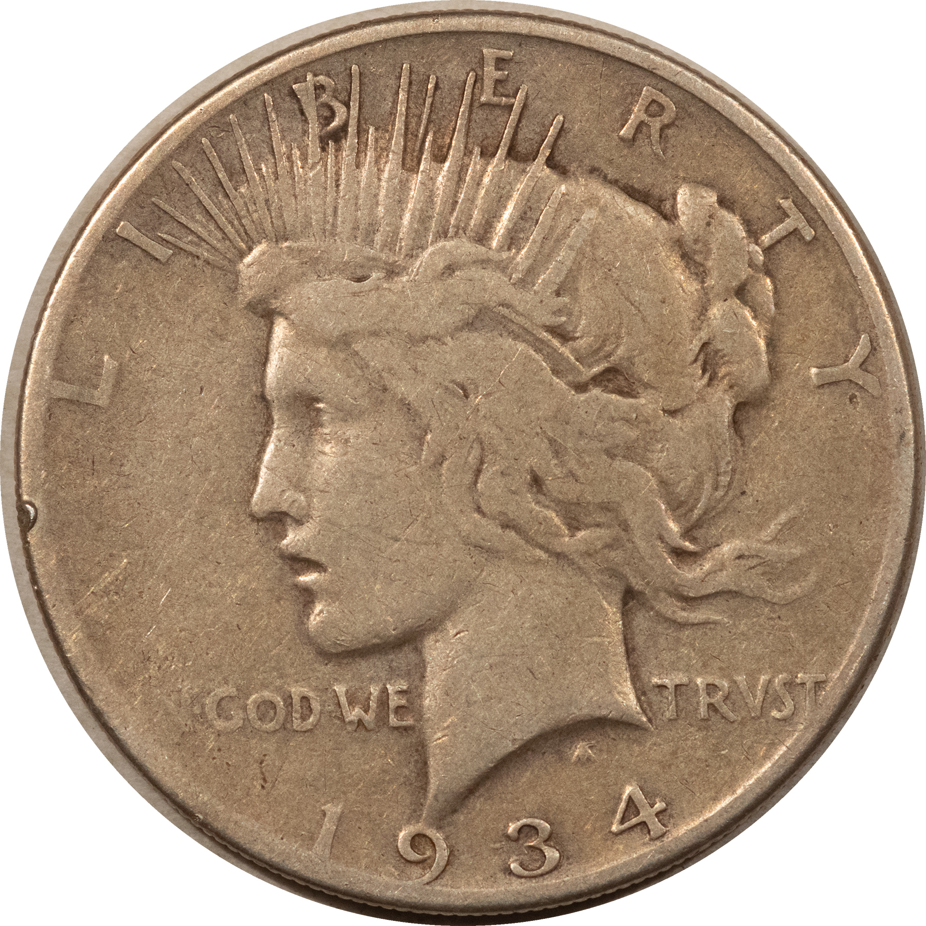 Dollars 1934-S $1 PEACE DOLLAR – CIRCULATED! Dollars 1934-S $1 PEACE DOLLAR – CIRCULATED!