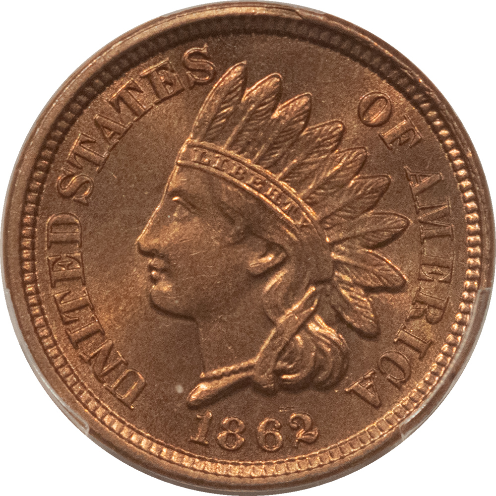 Indian 1862 INDIAN CENT – PCGS MS-64 NICE LUSTER! Indian 1862 INDIAN CENT – PCGS MS-64 NICE LUSTER!