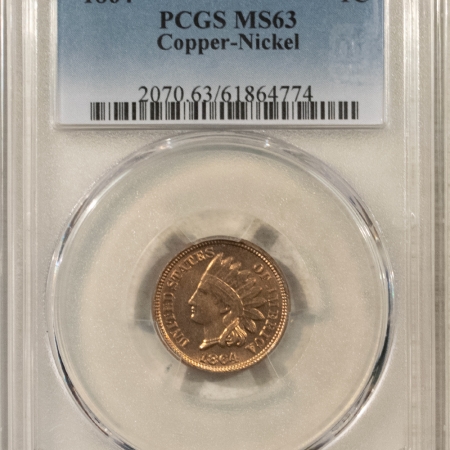 Indian 1864 INDIAN CENT COPPER-NICKEL – PCGS MS-63 LUSTROUS CHOICE!