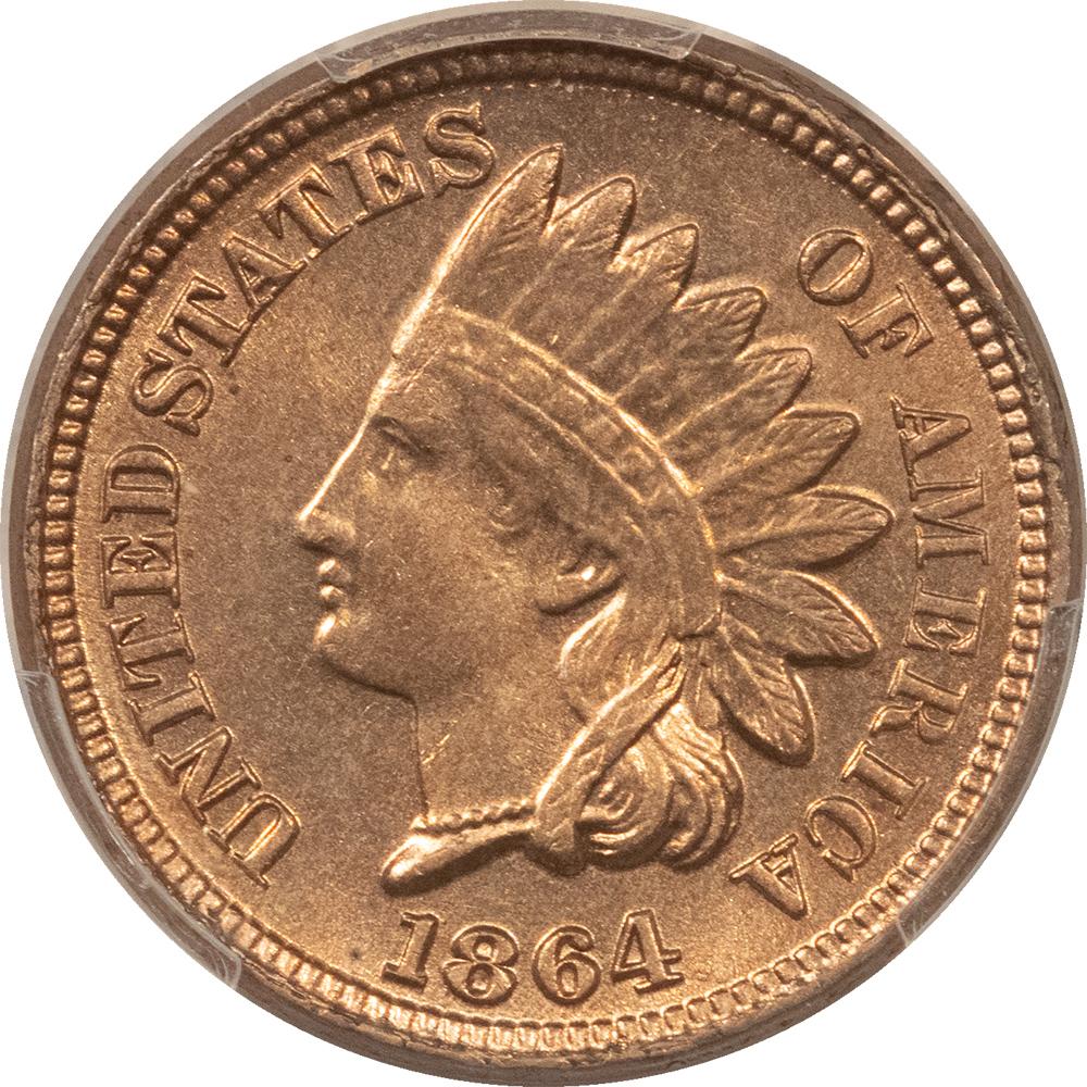Indian 1864 INDIAN CENT COPPER-NICKEL – PCGS MS-63 LUSTROUS CHOICE! Indian 1864 INDIAN CENT COPPER-NICKEL – PCGS MS-63 LUSTROUS CHOICE!