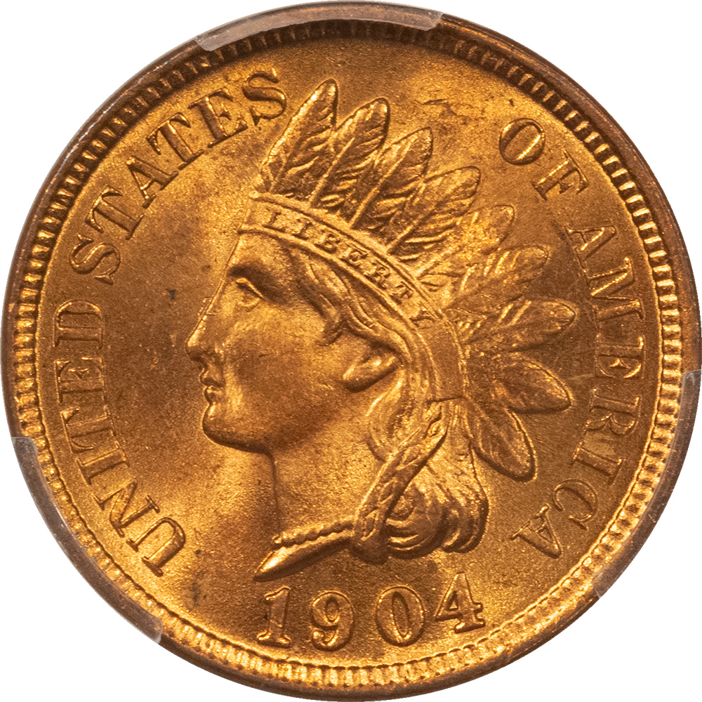 Indian 1904 INDIAN CENT – PCGS MS-64 RD BLAZING RED AND LOOKS GEM! Indian 1904 INDIAN CENT – PCGS MS-64 RD BLAZING RED AND LOOKS GEM!
