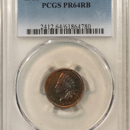 Indian 1904 PROOF INDIAN CENT – PCGS PR-64 RB, PRETTY!