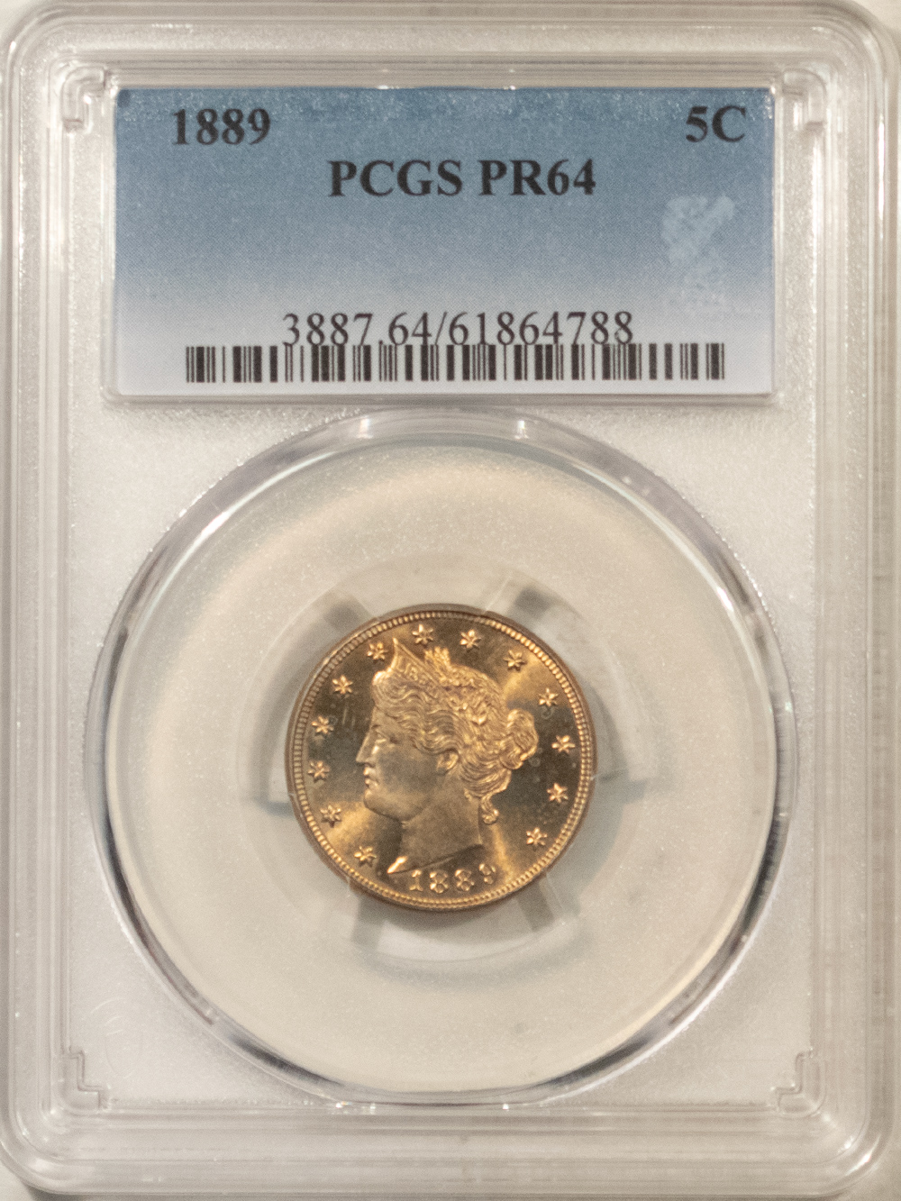 Liberty Nickels 1889 PROOF LIBERTY NICKEL – PCGS PR-64 Liberty Nickels 1889 PROOF LIBERTY NICKEL – PCGS PR-64