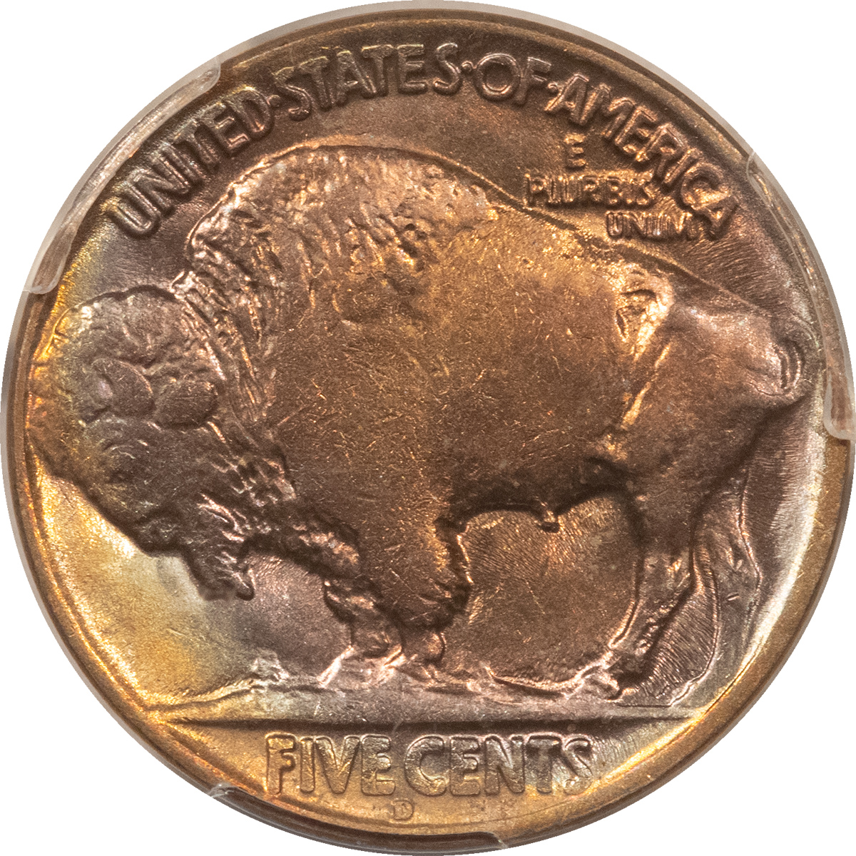 Buffalo Nickels 1928-D BUFFALO NICKEL – PCGS MS-64 PRETTY COLOR! Buffalo Nickels 1928-D BUFFALO NICKEL – PCGS MS-64 PRETTY COLOR!