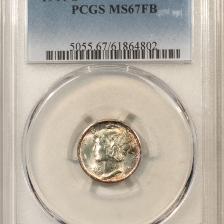 Dimes 1944-S MERCURY DIME – PCGS MS-67 FB, SUPERB GEM!