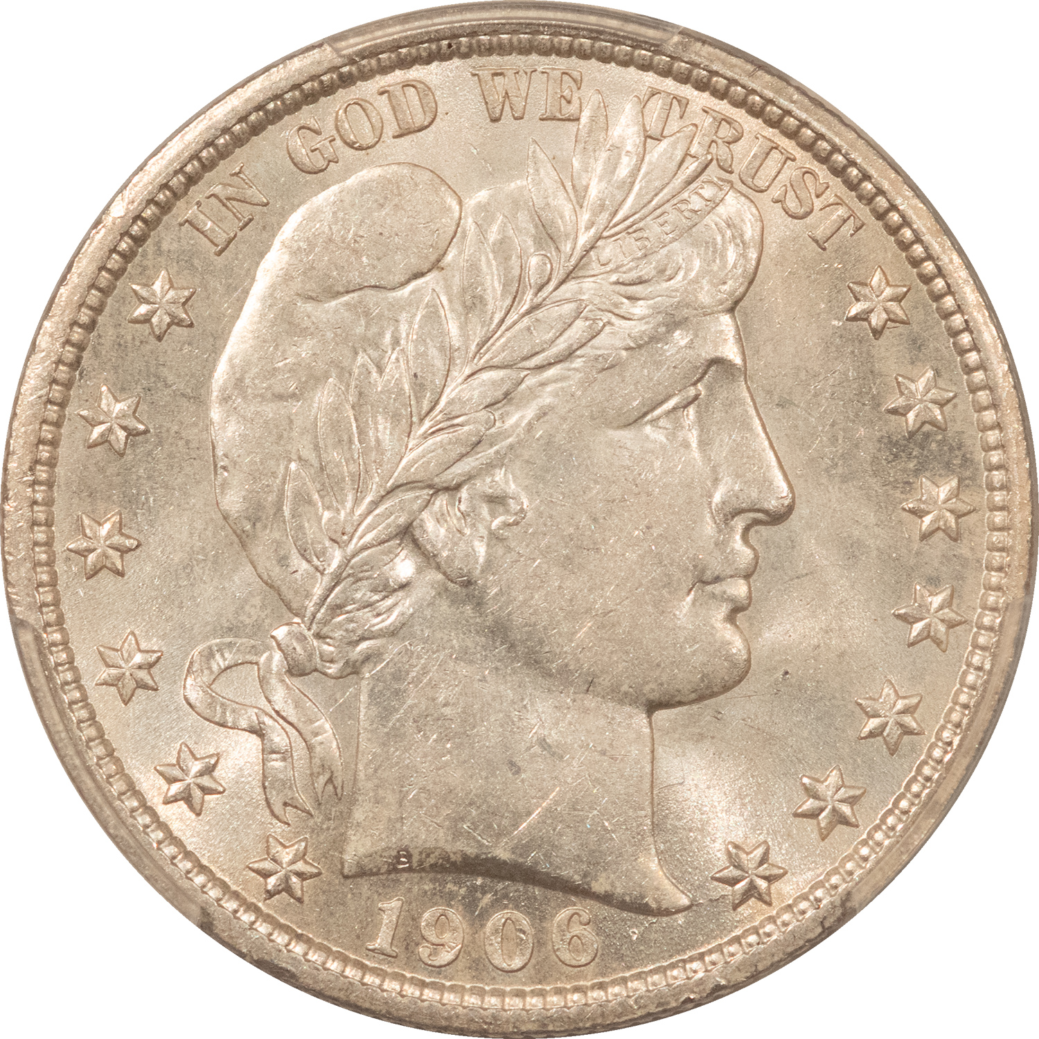 Barber Halves 1906 BARBER HALF DOLLAR – PCGS MS-61, FLASHY! Barber Halves 1906 BARBER HALF DOLLAR – PCGS MS-61, FLASHY!