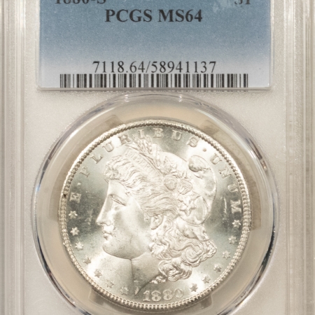 Dollars 1880-S $1 MORGAN DOLLAR – PCGS MS-64 FROSTY WHITE & PQ!