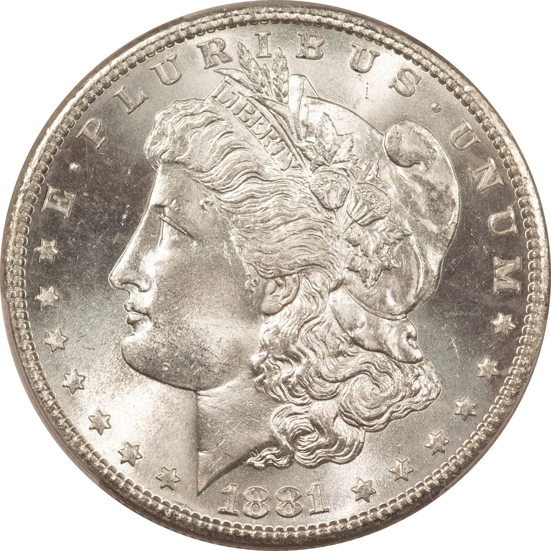 Dollars 1881-S $1 MORGAN DOLLAR – PCGS MS-64 BLAST WHITE! Dollars 1881-S $1 MORGAN DOLLAR – PCGS MS-64 BLAST WHITE!