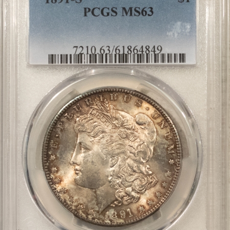 Dollars 1891-S $1 MORGAN DOLLAR – PCGS MS-63 PLEASING ORIGINAL & CHOICE!