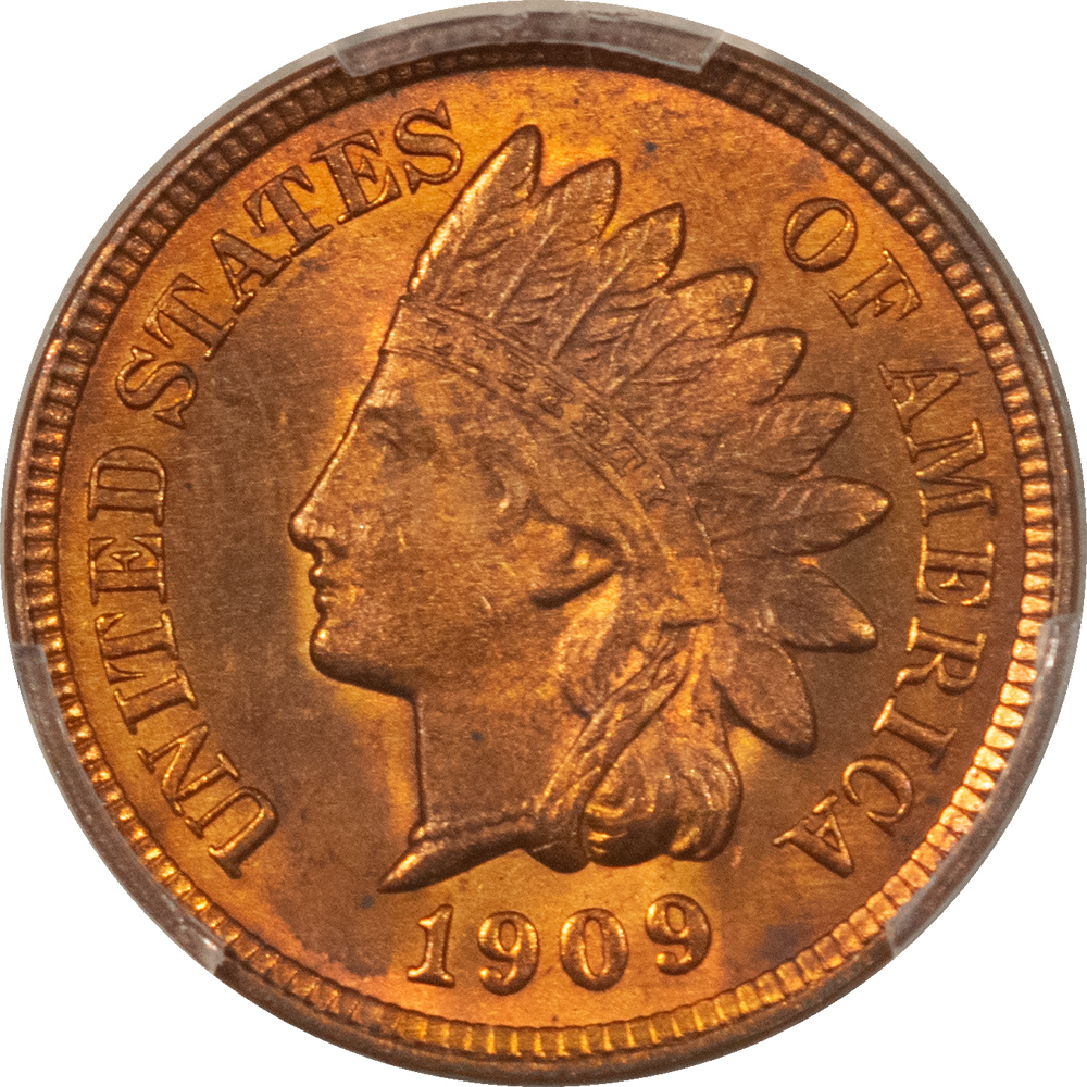 Indian 1909 INDIAN CENT – PCGS MS-64 RB FLASHY, FINAL YEAR INDIAN! Indian 1909 INDIAN CENT – PCGS MS-64 RB FLASHY, FINAL YEAR INDIAN!