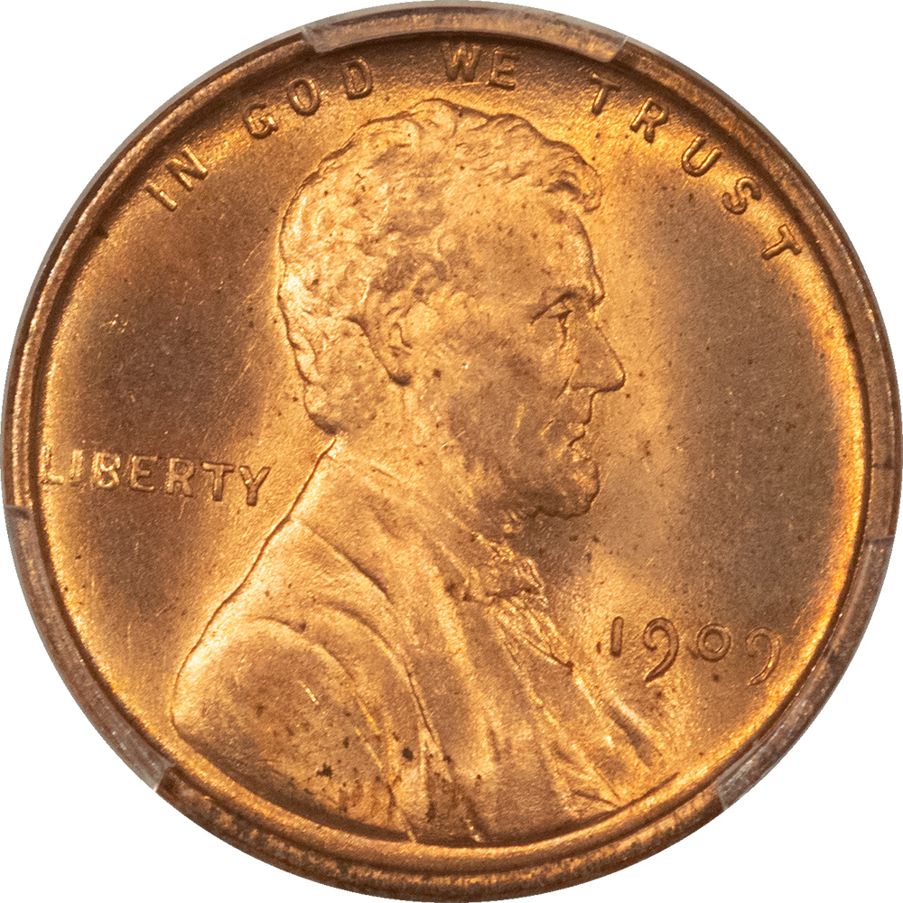 Lincoln Cents (Wheat) 1909 VDB LINCOLN CENT – PCGS MS-64 RD FIRST YEAR, FULL RED! Lincoln Cents (Wheat) 1909 VDB LINCOLN CENT – PCGS MS-64 RD FIRST YEAR, FULL RED!