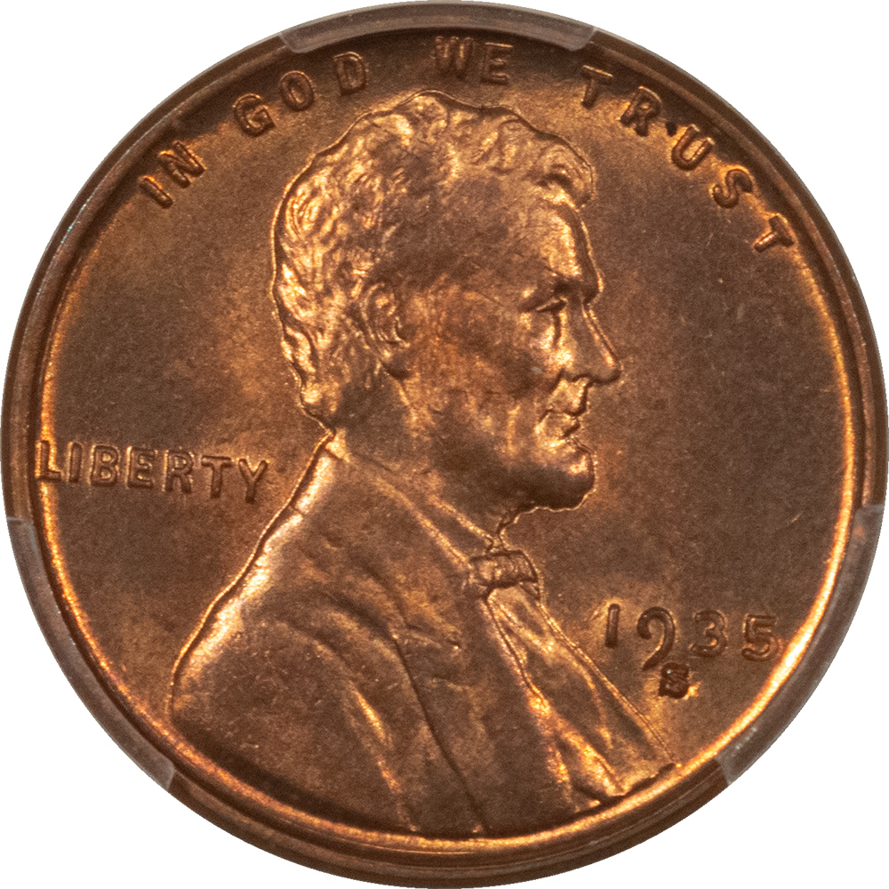 Lincoln Cents (Wheat) 1935-S LINCOLN CENT – PCGS MS-64 RB Lincoln Cents (Wheat) 1935-S LINCOLN CENT – PCGS MS-64 RB