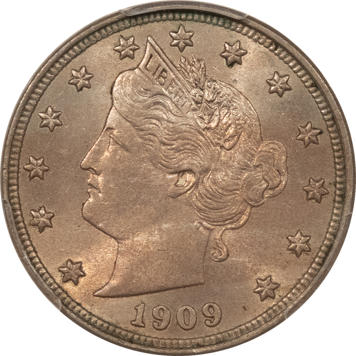 Liberty Nickels 1909 LIBERTY NICKEL – PCGS MS-63, PRETTY & CHOICE! Liberty Nickels 1909 LIBERTY NICKEL – PCGS MS-63, PRETTY & CHOICE!