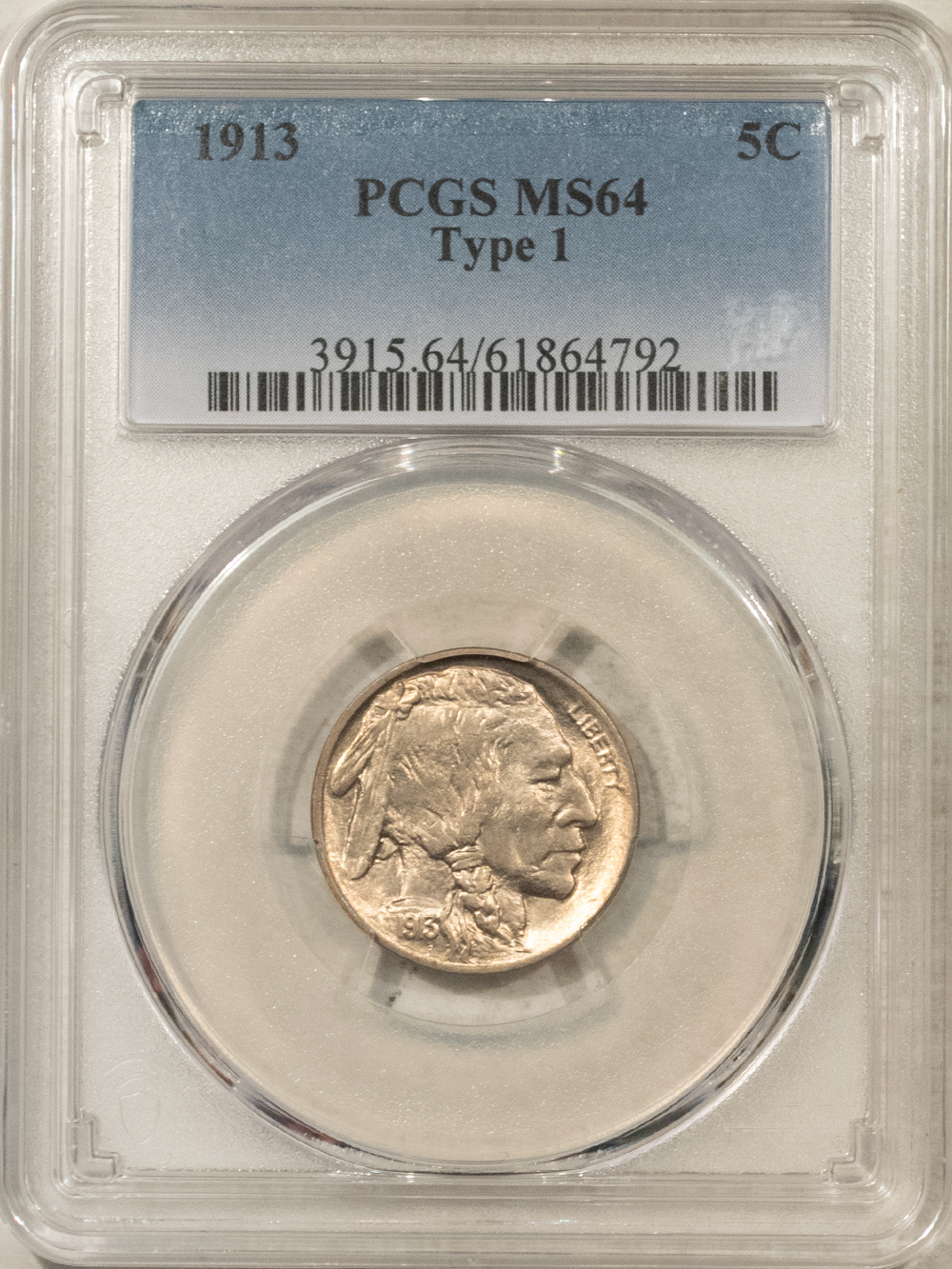 Buffalo Nickels 1913 BUFFALO NICKEL TYPE 1 – PCGS MS-64, LOOKS 65+! PREMIUM QUALITY! Buffalo Nickels 1913 BUFFALO NICKEL TYPE 1 – PCGS MS-64, LOOKS 65+! PREMIUM QUALITY!