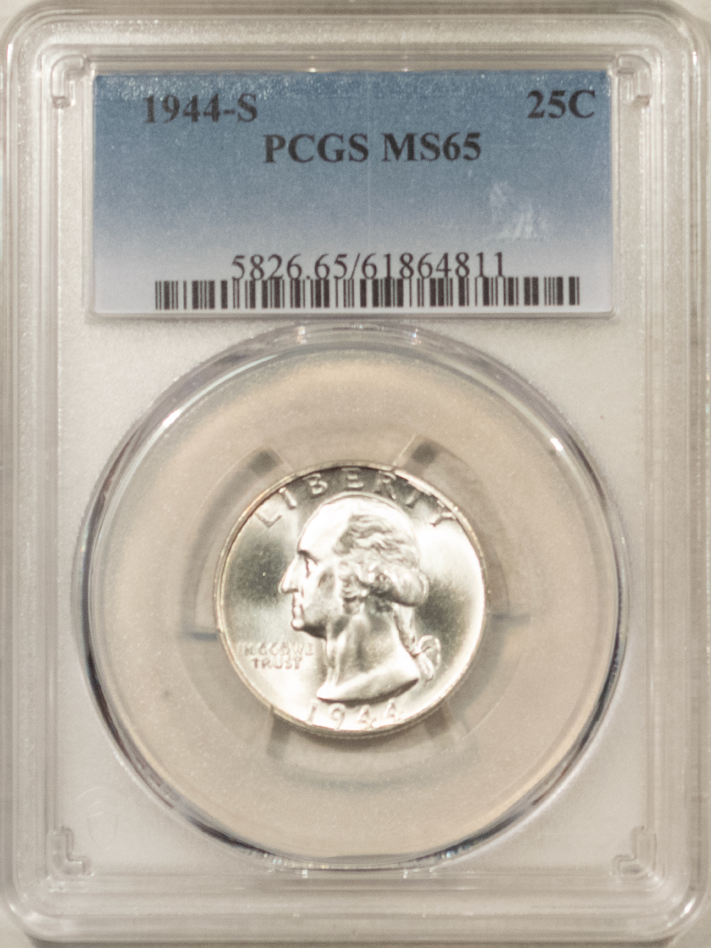 New Certified Coins 1944-S WASHINGTON QUARTER – PCGS MS-65, LOOKS 66! PREMIUM QUALITY! New Certified Coins 1944-S WASHINGTON QUARTER – PCGS MS-65, LOOKS 66! PREMIUM QUALITY!