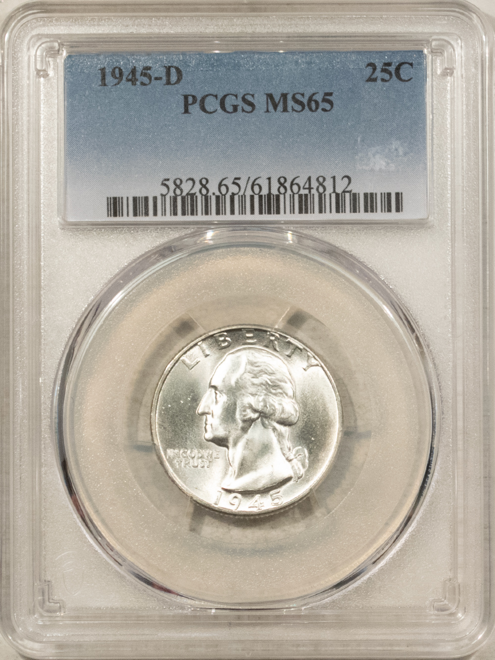 New Certified Coins 1945-D WASHINGTON QUARTER – PCGS MS-65 BLAST WHITE GEM! New Certified Coins 1945-D WASHINGTON QUARTER – PCGS MS-65 BLAST WHITE GEM!