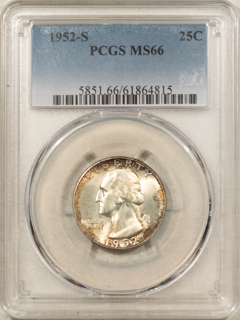 New Certified Coins 1952-S WASHINGTON QUARTER – PCGS MS-66 ORIGINAL & PQ! New Certified Coins 1952-S WASHINGTON QUARTER – PCGS MS-66 ORIGINAL & PQ!