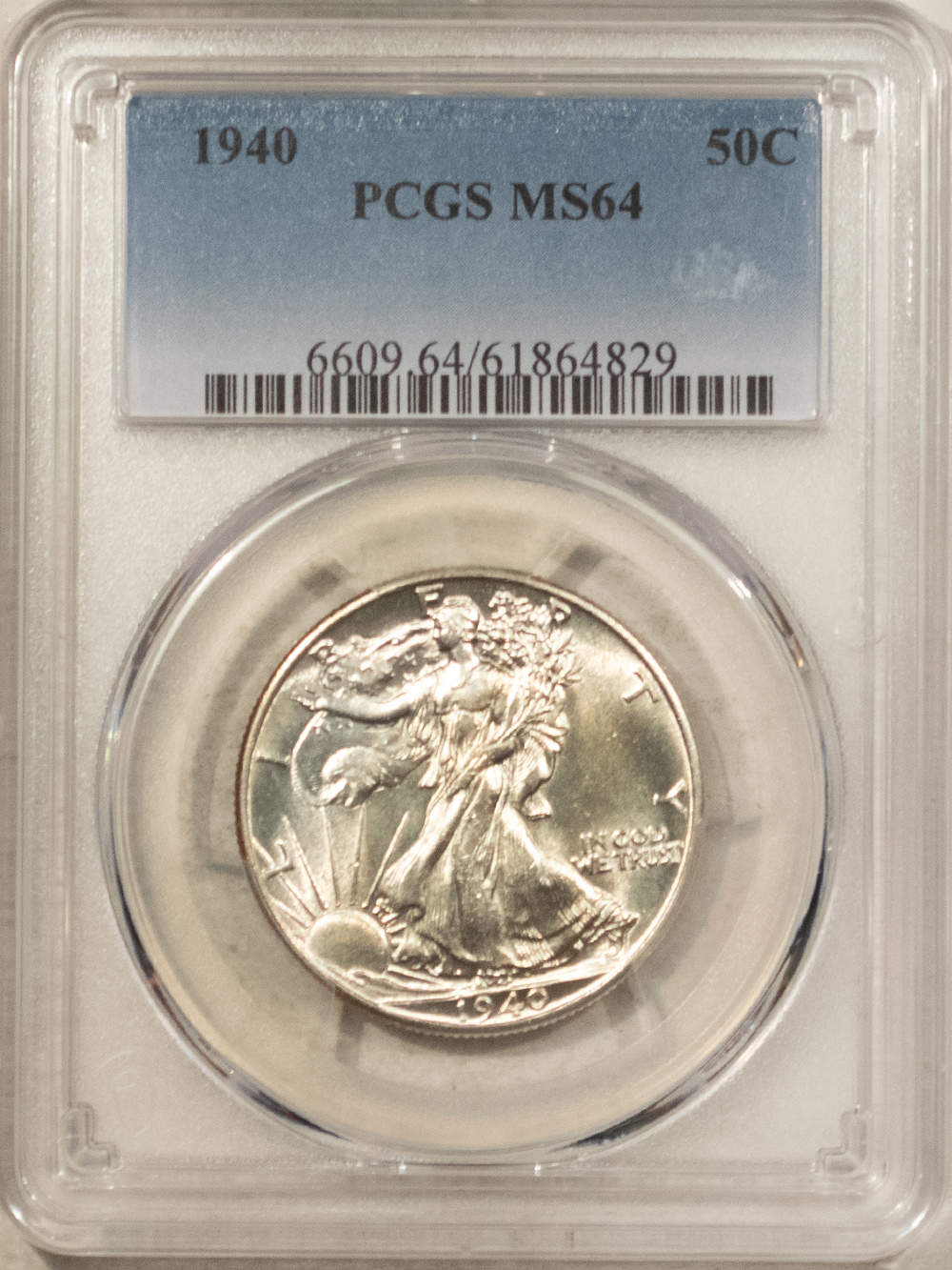 Half Dollars 1940 WALKING LIBERTY HALF DOLLAR – PCGS MS-64, LOOKS 65+! PREMIUM QUALITY! Half Dollars 1940 WALKING LIBERTY HALF DOLLAR – PCGS MS-64, LOOKS 65+! PREMIUM QUALITY!