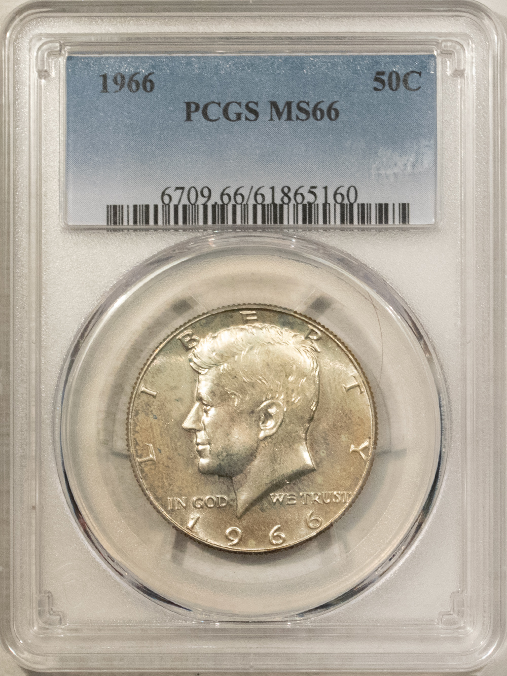 Half Dollars 1966 KENNEDY HALF DOLLAR – PCGS MS-66, VERY CLEAN & PREMIUM QUALITY! Half Dollars 1966 KENNEDY HALF DOLLAR – PCGS MS-66, VERY CLEAN & PREMIUM QUALITY!