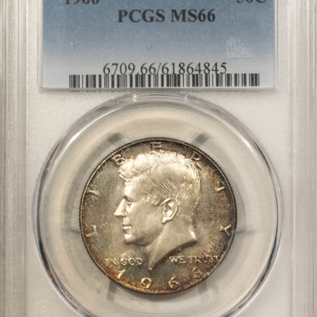 Half Dollars 1966 KENNEDY HALF DOLLAR – PCGS MS-66, PRETTY!