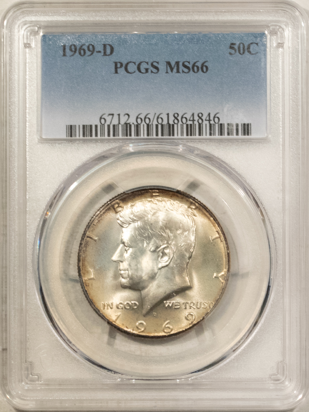 Half Dollars 1969-D KENNEDY HALF DOLLAR – PCGS MS-66, SMOOTH & PQ! Half Dollars 1969-D KENNEDY HALF DOLLAR – PCGS MS-66, SMOOTH & PQ!