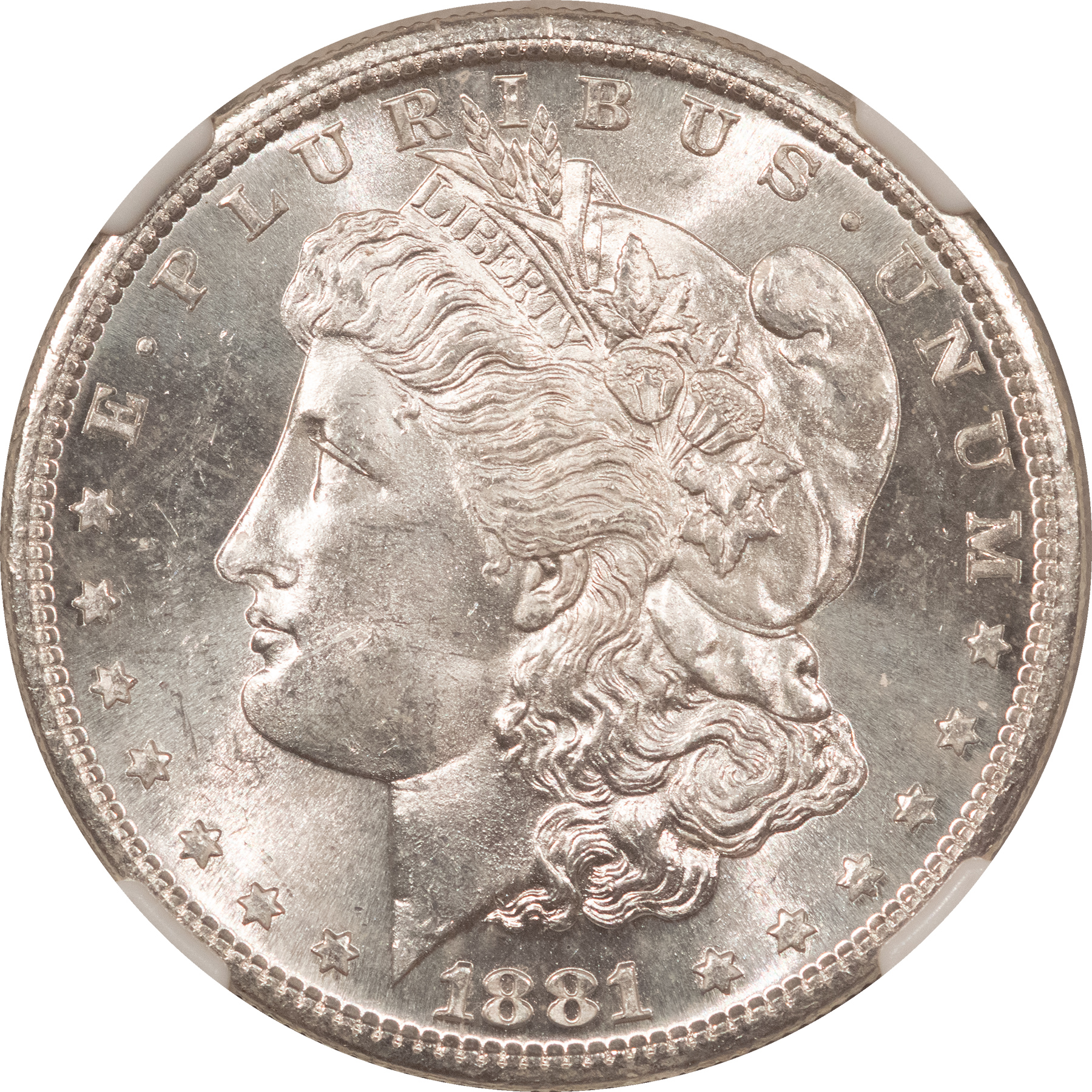 Dollars 1881-S $1 MORGAN DOLLAR – NGC MS-64 BLAST WHITE Dollars 1881-S $1 MORGAN DOLLAR – NGC MS-64 BLAST WHITE