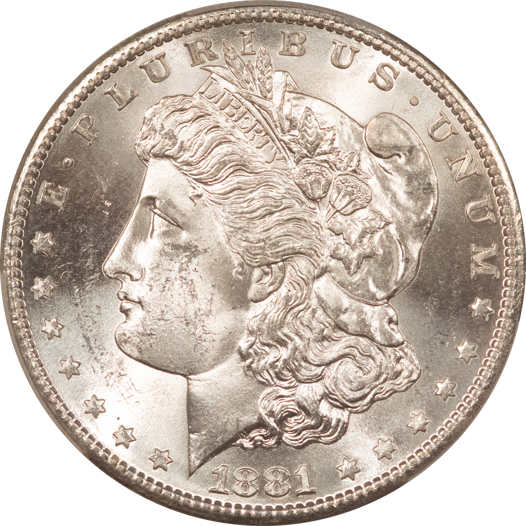 Dollars 1881-S $1 MORGAN DOLLAR – PCGS MS-63 BLAST WHITE Dollars 1881-S $1 MORGAN DOLLAR – PCGS MS-63 BLAST WHITE