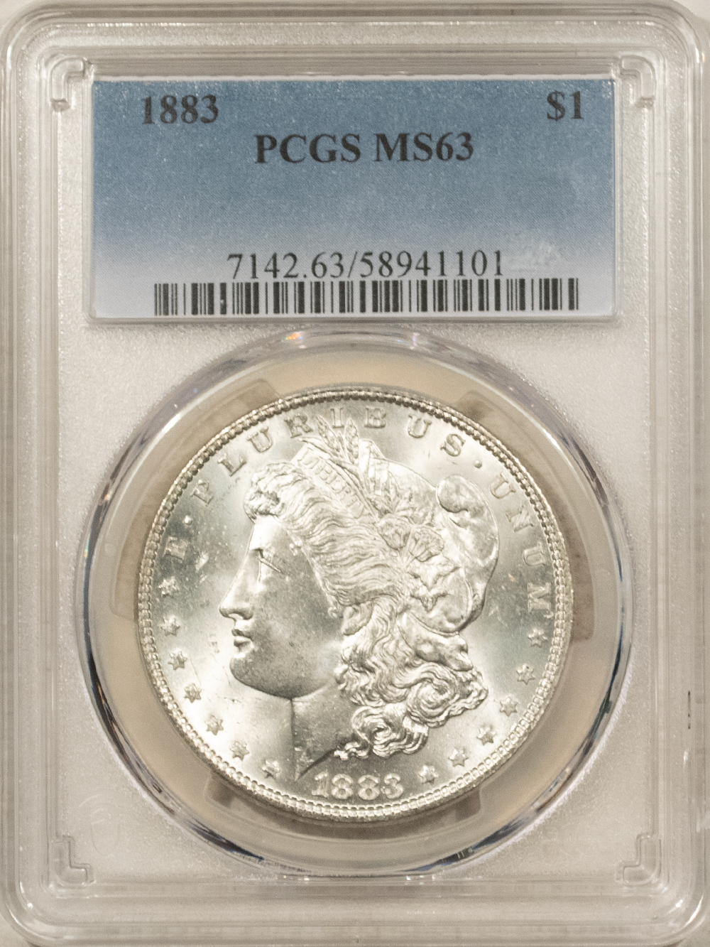 Dollars 1883 $1 MORGAN DOLLAR – PCGS MS-63 WHITE & CHOICE! Dollars 1883 $1 MORGAN DOLLAR – PCGS MS-63 WHITE & CHOICE!